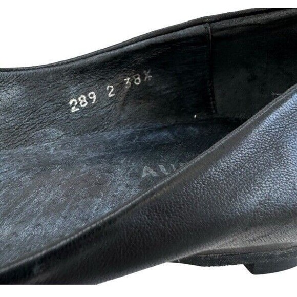 AUDLEY Heel Flats Bow Leather Loafers Black Preppy Chic Comfort Slip On EU 38.5 - Picture 7 of 8